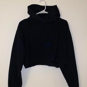 Aritzia tna cropped hoodie in black
